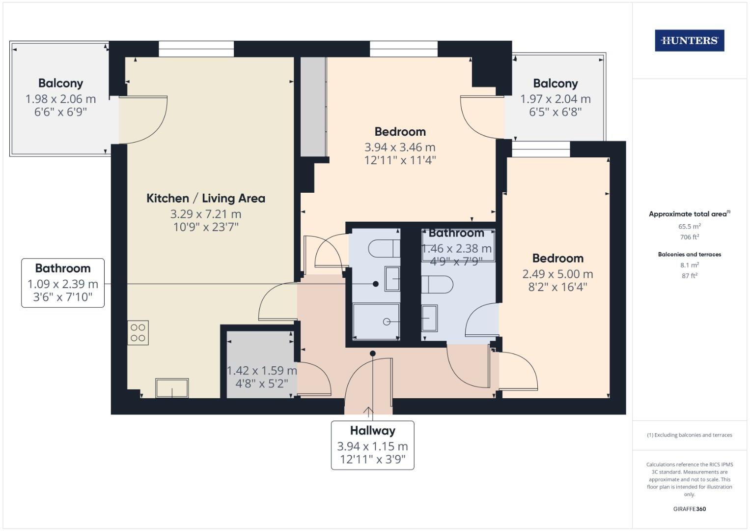 The Hawkins Tower, Ocean Village, Southampton floorplan